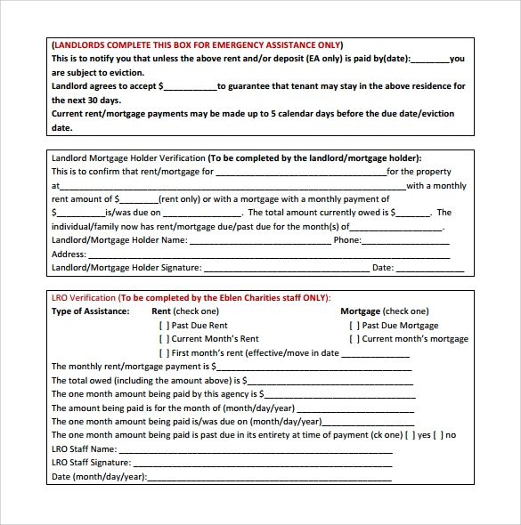 FREE 10 Sample Rental Assistance Forms In PDF MS Word