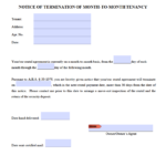 Free Arizona 30 Day Notice To Quit Month To Month Tenancy PDF