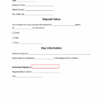 Free Key Deposit Receipt Template Word PDF EForms