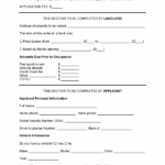 Free Rental Application Template PDF Word