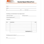 Get Our Image Of Rental Security Deposit Refund Form Deposit