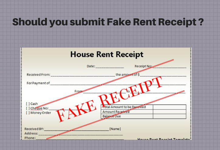 Is It Right To Submit Fake Rent Receipts At My Office To Claim HRA 