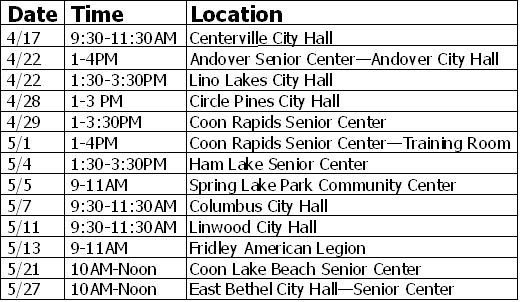 Minnesota Real Estate Update MN Property Tax Forms Assistance Schedule 