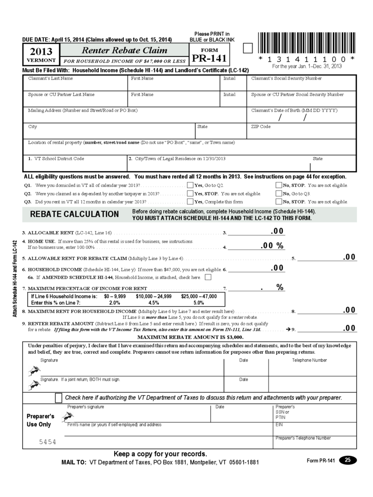 Rent Rebate Form 1 Free Templates In PDF Word Excel Download