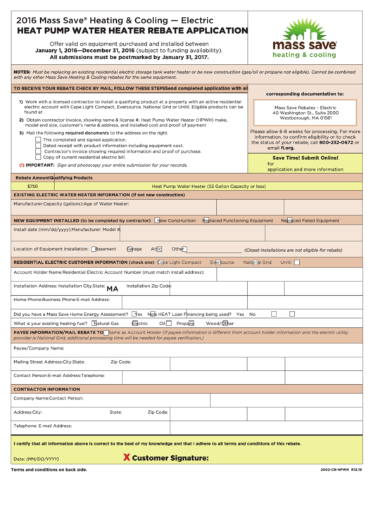 Top Mass Save Rebate Form Templates Free To Download In PDF Format 