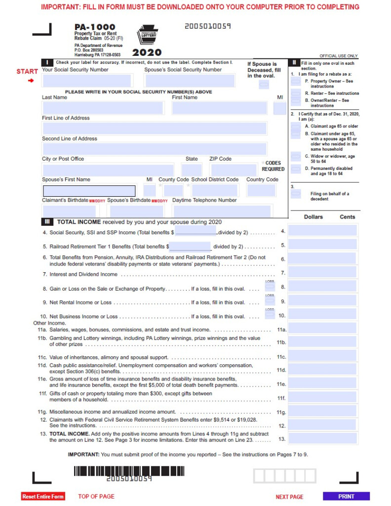 PA Rent Rebate Form Learning More About The Property Details 