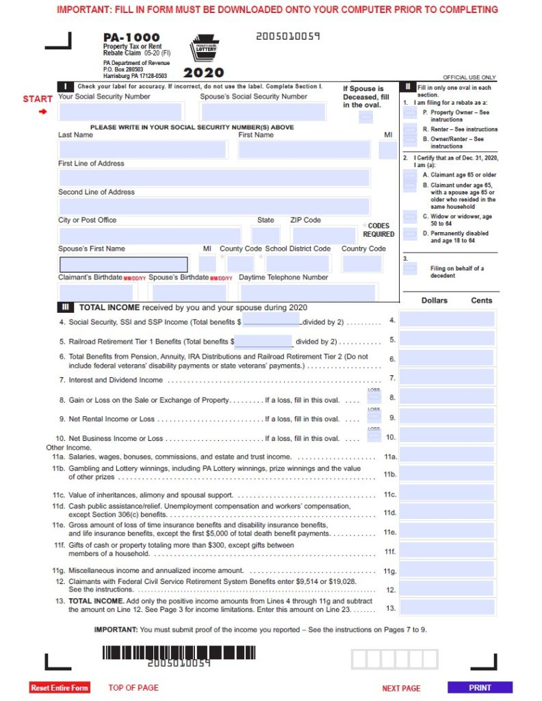 PA Rent Rebate Form Learning More About The Property Details 