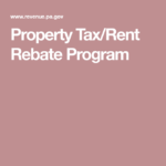 Property Tax Rent Rebate Program Property Tax Budgeting Things To Sell