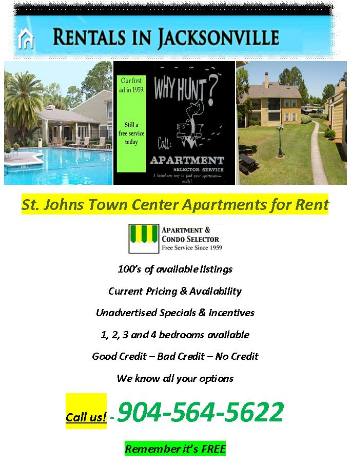 Rentals In The St Johns Town Center 904 564 5622