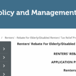 Renters Rebate Program Open From April 1st Through October 1st