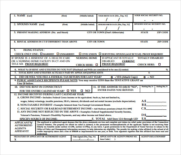 FREE 7 Sample Rent Rebate Forms In PDF